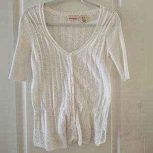 DKNY White Knitted Sweater XS